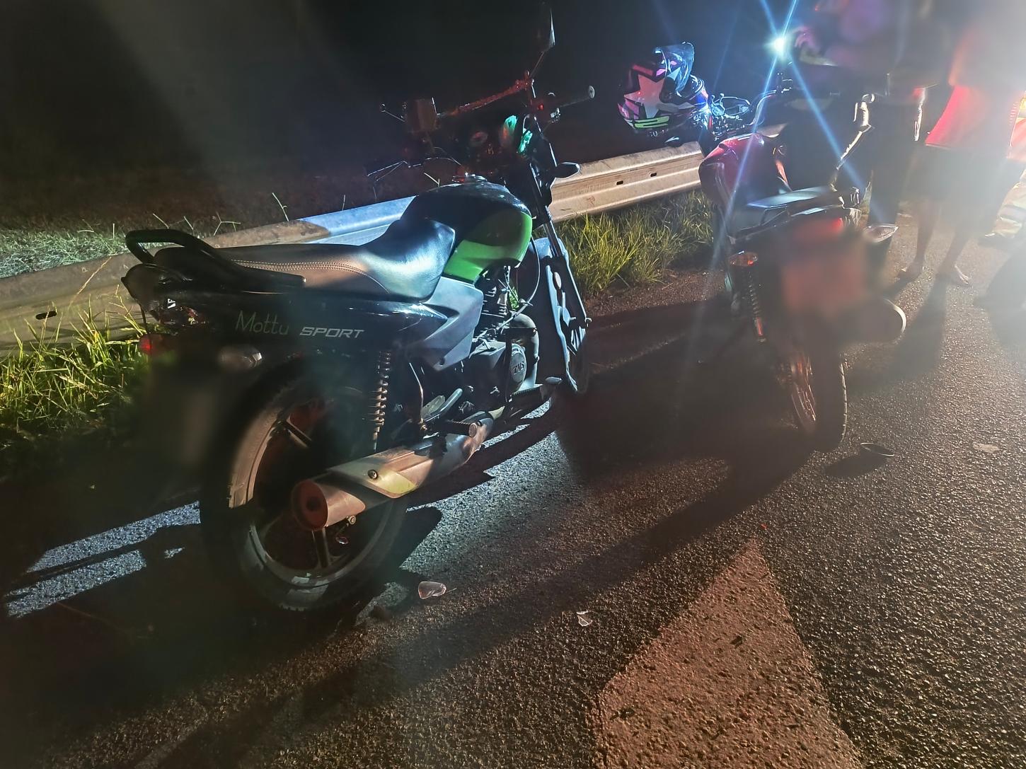 Colisão entre motos deixa dois feridos na rodovia Cândido Portinari