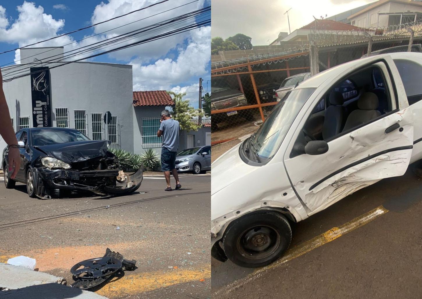 Motorista sem CNH avança sinal de pare e causa acidente na Estação