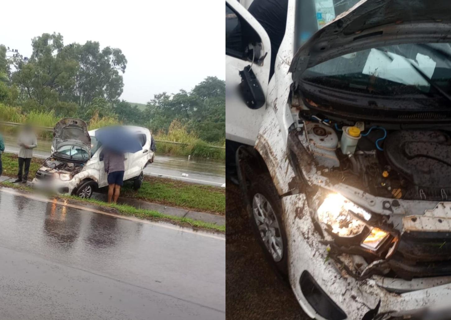 Capotamento na rodovia Fábio Talarico deixa homem ferido