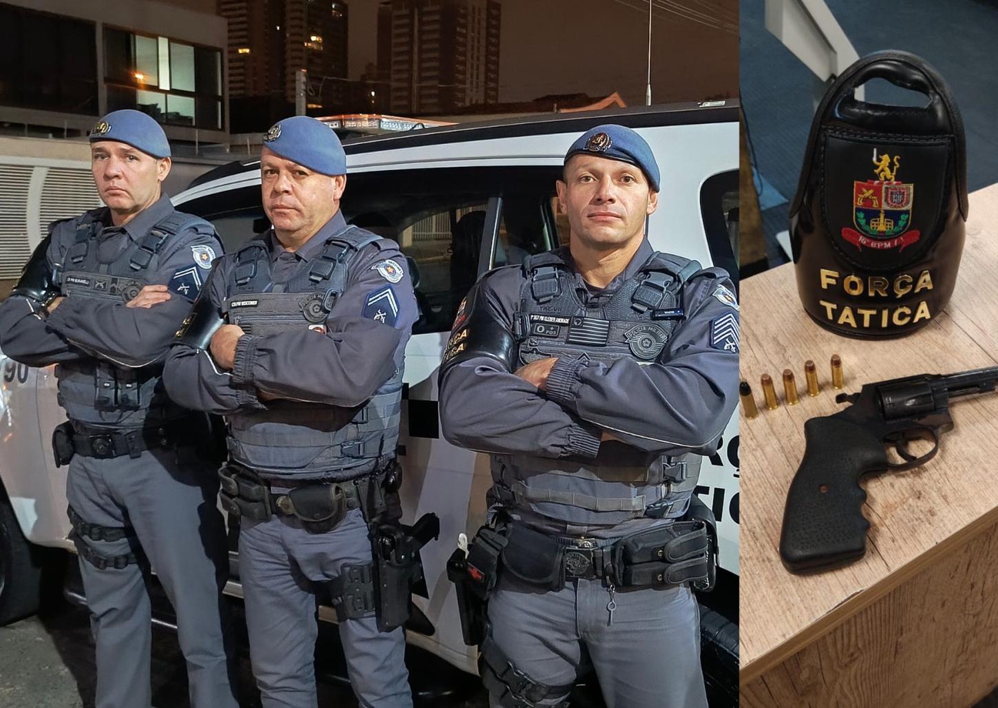 Homem é preso pela Força Tática com revólver no Jardim Guanabara