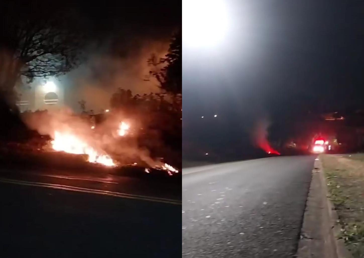 Incêndio atinge área de mata no Jardim Tropical