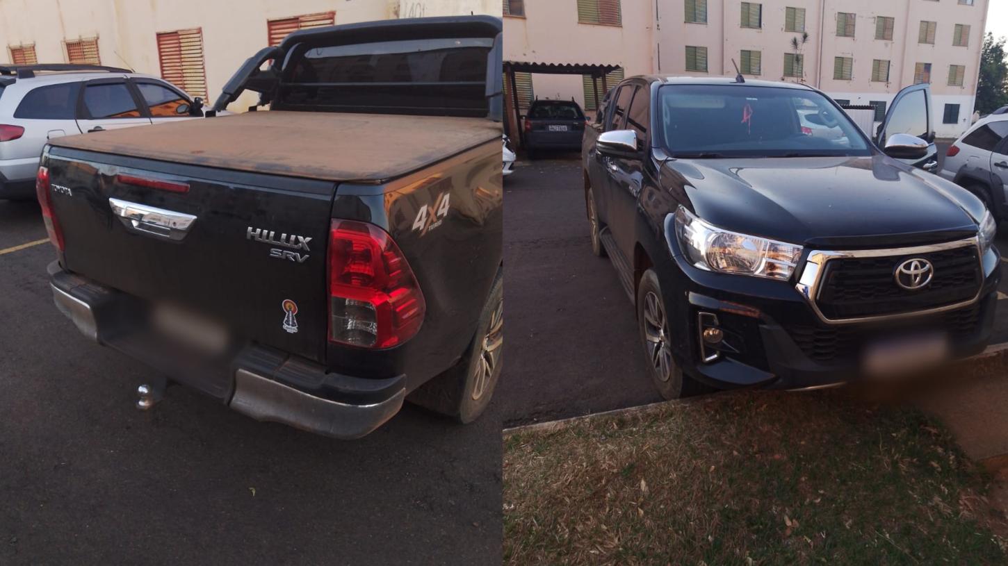 Hilux roubada no Jardim Paulista é localizada pela PM no City Petrópolis