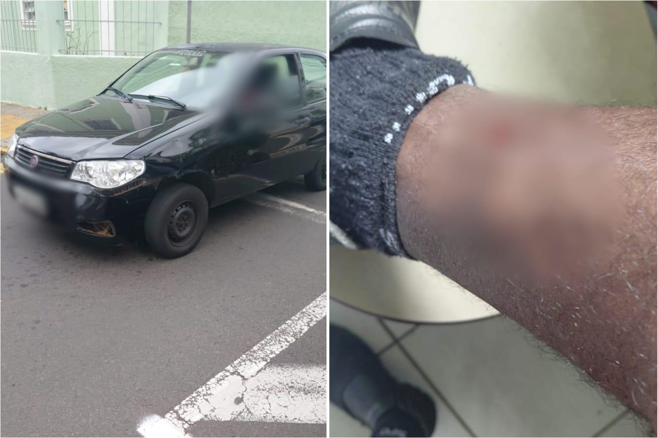 Motorista atinge entregador e foge sem prestar socorro no Centro