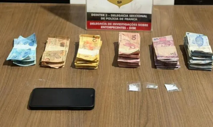 Traficante é preso pela Dise com cocaína e dinheiro em Franca